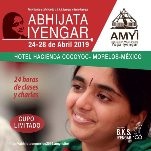 Taller con Abhijata Iyengar, Morelos, México 2019